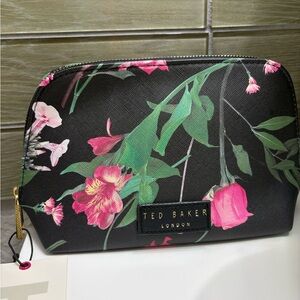 Ted Baker Black Floral Cosmetic Pouch